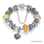 Bracelets à Charms « Sarasvatī »  esprit Bohème en plaqué Argent-14