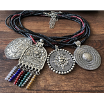 Collier Ethnique « Nāḍis » en Argent Tibétain et Perles de rocaille-17