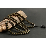 Obsidienne-naturelle-Six-mots-bronzant-108-perles-Bracelet-bijoux-de-mode-avec-de-nombreuses-couches-Bracelets