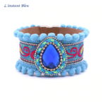 Bracelet Boho « Vishākhā » Esprit lumineux en Cuir végan-1.1