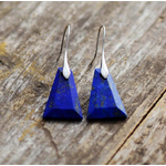 Boucles d’Oreilles Ethniques «Navaraṅgā» blue spirit en Lapis lazuli -2
