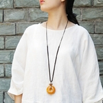 WEIYU-Vintage-Simple-collier-pendentif-rond-Imitation-Beewax-paix-boucle-ethnique-collier-pour-les-femmes-la