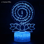 Lampe Led hologramme Bouddha Bleu « Nīlakaṇṭha » -7.1
