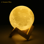 Lampe Lune 3D Tactile « Chaṇdravandā » -1.1