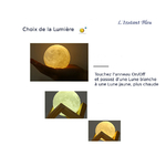 Lampe Lune 3D Tactile « Chaṇdravandā » -10