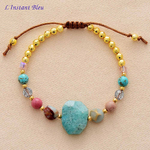 Bracelet bohème « Annā » Esprit lumineux – Amazonite et perles naturelles-1.1