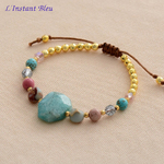 Bracelet bohème « Annā » Esprit lumineux – Amazonite et perles naturelles-3.1