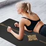 Tapis de Yoga «Gautama» Noir et Or – 183 x 68 cm –  6 mm d’épaisseur-19