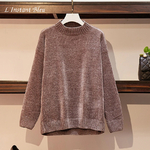 Pull chenille « Manā » Chaleur et Confort-Chocolat-1