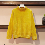 Pull chenille « Manā » Chaleur et Confort-Jaune-1