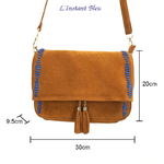 Sac besace Bohème « Sḥastrā » en Cuir nubuck-11.1