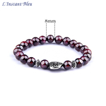 Bracelet bohème Tibétain « Sākshī » en Grenat-descriptif