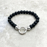 Bracelet-de-perles-en-obsidienne-mate-en-argent-Sterling-925-pur-cadeau-Vintage-pour-femmes-et