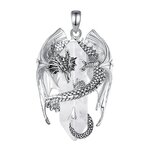 Pendentif  «Vītra » Dragon Védique, en Quartz clair-2