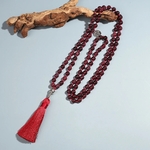 Mālā  108 perles « Chārusḥila » en Grenats 8 mm-3