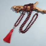 Mālā  108 perles « Chārusḥila » en Grenats 8 mm-5