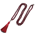 Mālā  108 perles « Chārusḥila » en Grenats 8 mm-6