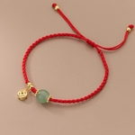 Bracelet Ethnique %22Revatī%22 Perle de Jade Vert-3