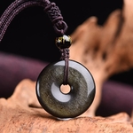 Pendentif Ethnique « Karma » en Obsidienne 8