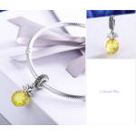 Charms Fantaisie : 7 Charms Argent, Perle ou Cristal- Ananas 5