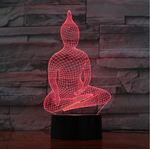 Lampe Led Hologramme Bouddha Sakyamuni 2