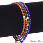 Bracelet en Cristal Naturel : Lapis Lazuli, Onyx vert, Pierre de Soleil ou Oeil de Tigre-3