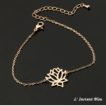 Bracelet Sûtra du Lotus-Plaqué or rose