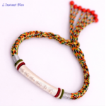 Bracelet« Om Mani Padmé Hûm » Coton et Argent-Multicolore