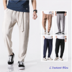 Pantalon de Yoga « Macao » en Coton naturel- 4 couleurs