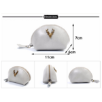 Porte-monnaie vintage « Shambhala » en cuir-Dimensions