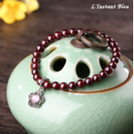 Bracelet bohème « Fleur du Tibet » en Grenat almandin-1