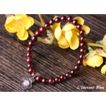Bracelet bohème « Fleur du Tibet » en Grenat almandin-7