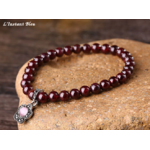 Bracelet bohème « Fleur du Tibet » en Grenat almandin-9