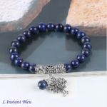 Bracelet Bohème « Akāra » Arbre de vie, en Lapis Lazuli-5