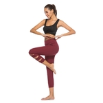 Femmes-Solide-de-Couleur-Creux-De-Yoga-Pantalon-Hanches-push-up-sept-points-pantalons-sport-leggings