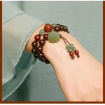Main-Redsandalwood-Perles-Bracelet-Lotus-Perl-Wrap-Bracelet-Bonne-Chance-Bracelet-Lady-Bijoux-Cadeau