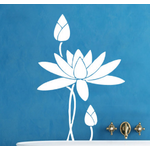 Sticker mural « Kamālā Fleur de Lotus »- Couleur Blanc 2