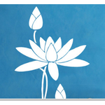 Sticker mural « Kamālā Fleur de Lotus »- Couleur Blanc 3