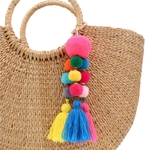 1-PC-Style-Boh-me-perles-en-bois-Porte-cl-s-Pompon-Porte-cl-s-Sac