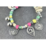 Bracelet Gypsy « Sūrya » Esprit bohème – Perles, Coquillages et Sequins-3