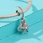 Authentique-925-Perles-En-Argent-Sterling-Charme-Starfish-Shell-Avec-Pendentif-En-Cristal-Perles-Fit-Pandora