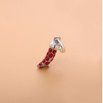 Charm « Śṛṅga » Corne d’abondance rouge ou bleue, en Argent Sterling-5