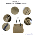 Grand Sac d’épaule en toile « Durgā » Esprit libre, style Boho-chic-5