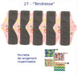 Serviettes hygiéniques lavables (lot de 5) + Pochette de rangement -27