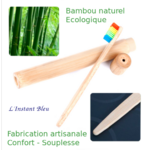 Brosse à dents de voyage + Boîte cylindre en Bambou naturel-11