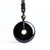 Pierre-naturelle-obsidienne-ronde-paix-fermoir-pendentifs-collier-bijoux-la-mode-noir-brillant-bouton-de-s