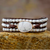 Bracelet bohème « Lokāḥ » Esprit libre en Cuir et Howlite-1
