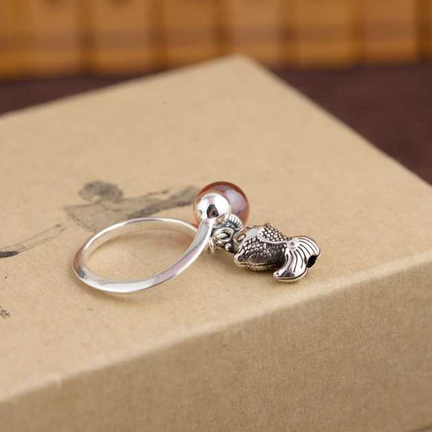 BALMORA-Rouge-Zircon-Poissons-Anneau-Ouvert-V-ritable-925-Anneaux-D-argent-Sterling-pour-les-Femmes