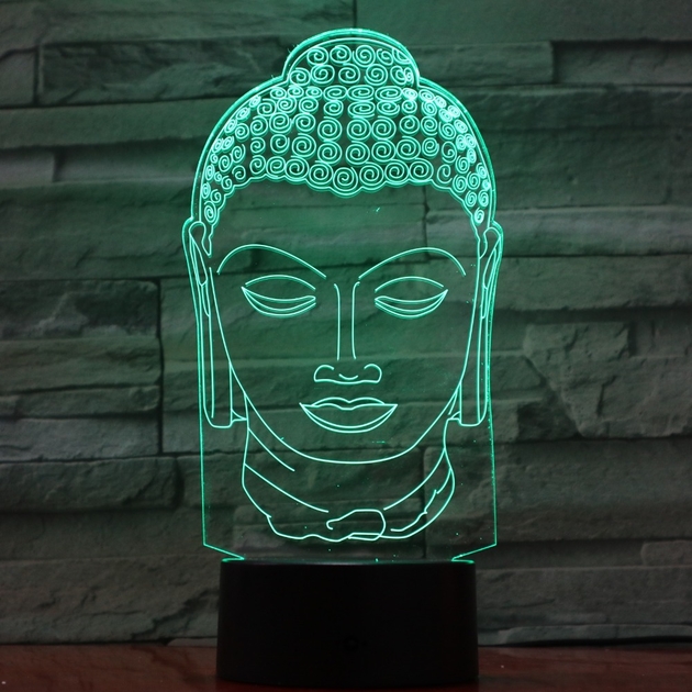Lampe murale solaire en métal (H37 cm) Bouddha Brun rustique