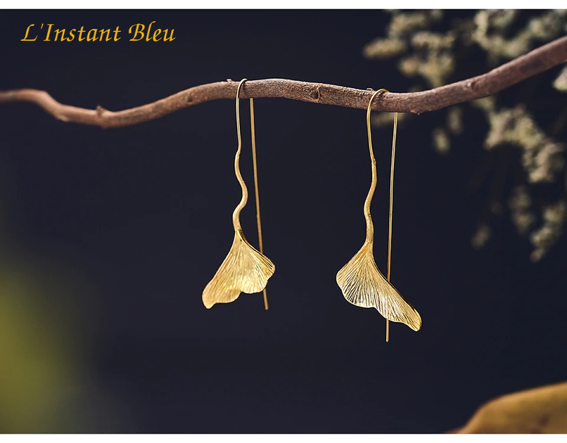 Boucles d’oreilles Bohème Ginkgo «Sōḥa»-3.1
